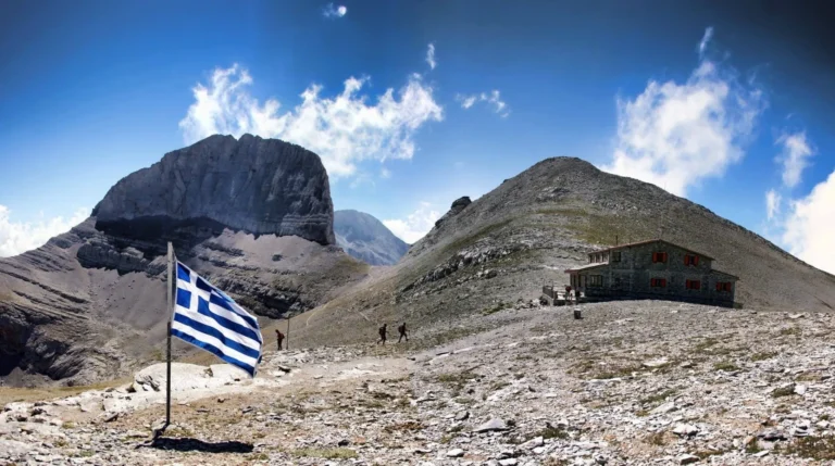 Upper mountain terrain on Mount Olympus near the summit zone
