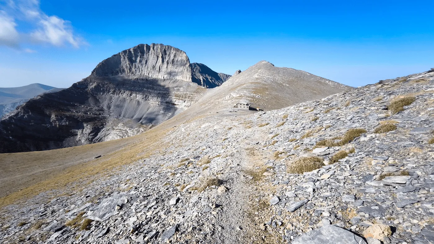 Mount Olympus mountain landscape along the main hiking routes
