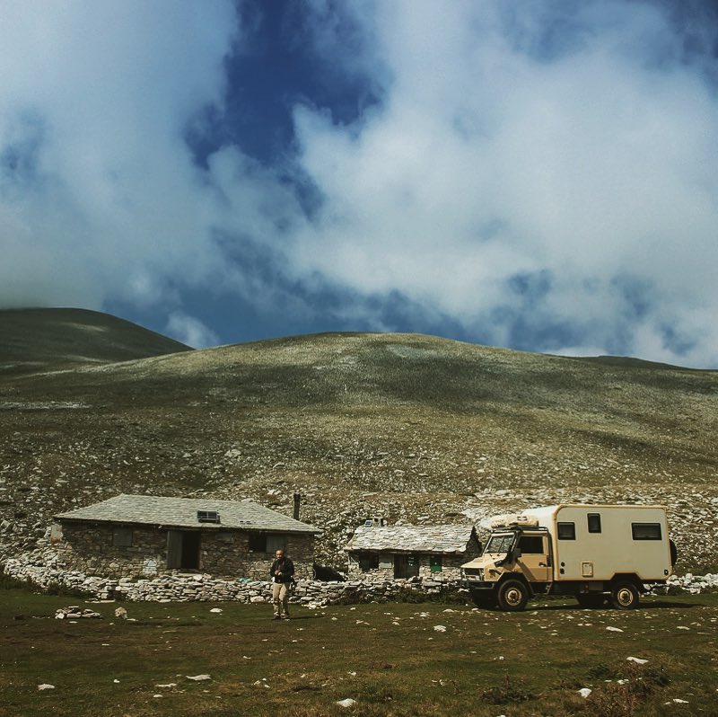 4x4 mountain trail leading towards Christaki Refuge on Mount Olympus